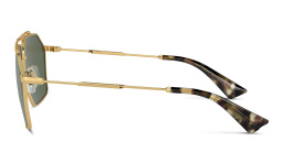 Dolce & Gabbana Logo Aviator Sunglasses in Gold – Product Photo 3