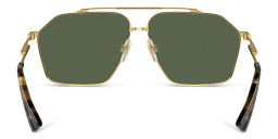 Dolce & Gabbana Logo Aviator Sunglasses in Gold – Product Photo 4