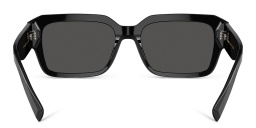 تسوق نظارات شمسية مستطيلة بشعار العلامة دولتشي آند غابانا بلون أسود أونلاين.