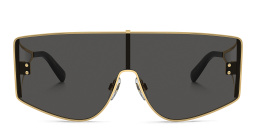 Shop Dolce & Gabbana Logo Rectangle Sunglasses in Gold online.
