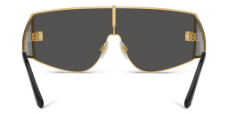 Shop Dolce & Gabbana Logo Rectangle Sunglasses in Gold online.