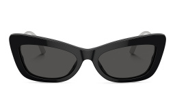 Dolce & Gabbana Rhinestone DG Motif Cat-Eye Sunglasses in Black – Product Photo 1