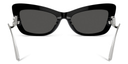 Dolce & Gabbana Rhinestone DG Motif Cat-Eye Sunglasses in Black – Product Photo 4