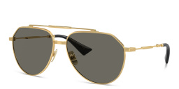 تسوق نظارات شمسية أفياتور بشعار العلامة دولتشي آند غابانا بلون ذهبي أونلاين.