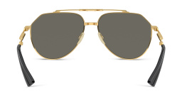 تسوق نظارات شمسية أفياتور بشعار العلامة دولتشي آند غابانا بلون ذهبي أونلاين.