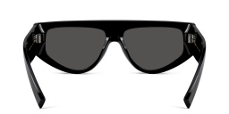 Shop Dolce & Gabbana Logo Rectangle Sunglasses in Black online.