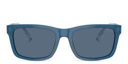 نظارات شمسية مستطيلة بشعار العلامة من امبوريو أرماني بلون أزرق - صورة المنتج 1