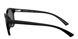 Shop Emporio Armani Logo Panthos Sunglasses in Matte Black online.