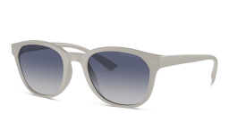 Emporio Armani Logo Panthos Sunglasses in Matte Light Grey – Product Photo 2