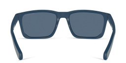 Emporio Armani Logo Rectangle Sunglasses in Matte Blue – Product Photo 4