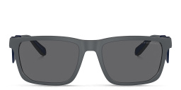 Emporio Armani Logo Rectangle Sunglasses in Matte Dark Grey – Product Photo 1
