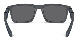 Emporio Armani Logo Rectangle Sunglasses in Matte Dark Grey – Product Photo 4