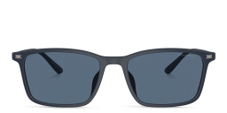 Emporio Armani Logo Rectangle Sunglasses in Matte Blue – Product Photo 1