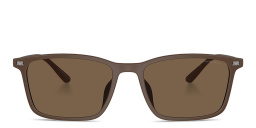 Emporio Armani Logo Rectangle Sunglasses in Brown – Product Photo 1