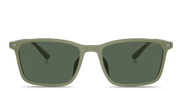 Emporio Armani Logo Rectangle Sunglasses in Green – Product Photo 1