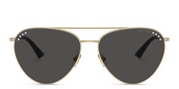 JIMMY CHOO Rhinestone-Embellished Aviator Sunglasses in Gold – Product Photo 1
