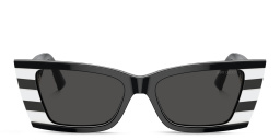 Shop JIMMY CHOO JC Motif Rectangle Sunglasses in Black online.