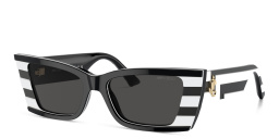 Shop JIMMY CHOO JC Motif Rectangle Sunglasses in Black online.