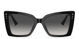 JIMMY CHOO Rhinestone-Embellished Oversized Cat-Eye Sunglasses in Black – Product Photo 1