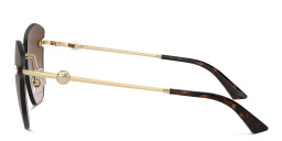 JIMMY CHOO Pearl-Embellished Rimless Cat-Eye Sunglasses in Gold – Product Photo 3