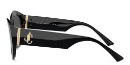 Shop JIMMY CHOO JC Motif Cat-Eye Sunglasses in Black online.