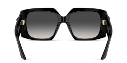 نظارات شمسية مربّعة بشعار JC من جيمي تشو بلون أسود - صورة المنتج 4