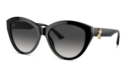 Shop JIMMY CHOO JC Motif Round Sunglasses in Black online.