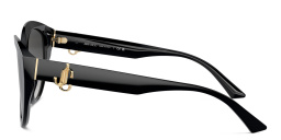 Shop JIMMY CHOO JC Motif Round Sunglasses in Black online.