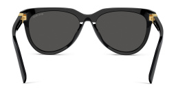 Shop MIU MIU Vertical Logo Panthos Sunglasses in Black online.