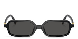 نظارات شمسية ريجارد بإطار مستطيل من ميو ميو بلون أسود - صورة المنتج 1