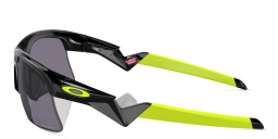 Oakley Youth Capacitor Kids Half-Rim Rectangle Sunglasses in Polished Black – Product Photo 3