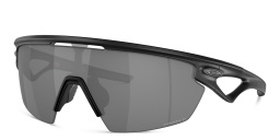 Shop Oakley Sphaera Unisex Half-Rim Mask Sunglasses in Black online.
