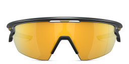 Shop Oakley Sphaera Unisex Half-Rim Mask Sunglasses in Black online.