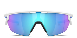 Shop Oakley Sphaera Unisex Half-Rim Mask Sunglasses in White online.