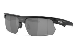 Shop Oakley BiSphaera Unisex Half-Rim Wide Rectangle Sunglasses in Black online.