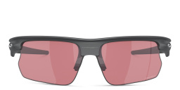 Shop Oakley BiSphaera Unisex Half-Rim Wide Rectangle Sunglasses in Black online.