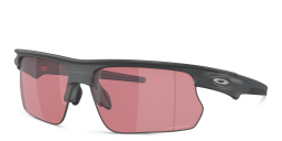 Shop Oakley BiSphaera Unisex Half-Rim Wide Rectangle Sunglasses in Black online.