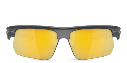 Shop Oakley BiSphaera Unisex Half-Rim Wide Rectangle Sunglasses in Black online.