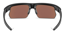 Shop Oakley BiSphaera Unisex Half-Rim Wide Rectangle Sunglasses in Black online.