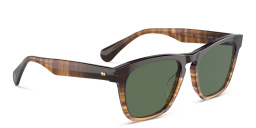 Shop OLIVER PEOPLES Logo Unisex Square Sunglasses in Brown online.