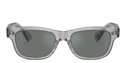 OLIVER PEOPLES Rosson Sun Unisex Rectangle Sunglasses in Transparent Grey – Product Photo 1