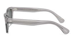 Shop OLIVER PEOPLES Rosson Sun Unisex Rectangle Sunglasses in Transparent Grey online.