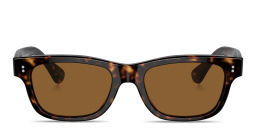 OLIVER PEOPLES Rosson Sun Unisex Rectangle Sunglasses in Havana – Product Photo 1