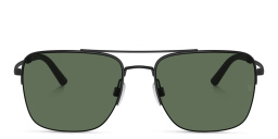 Shop OLIVER PEOPLES Logo Pilot Sunglasses in Black online.