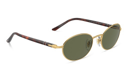 Shop PERSOL Ida Unisex Oval Sunglasses in Gold online.