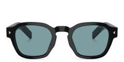 PRADA Logo Round Sunglasses in Black – Product Photo 1