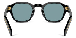 PRADA Logo Round Sunglasses in Black – Product Photo 4