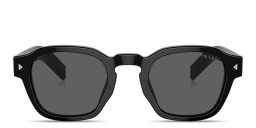 PRADA Logo Round Sunglasses in Black – Product Photo 1