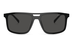 PRADA Logo Rectangle Sunglasses in Black – Product Photo 1