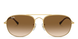 Ray-Ban Bain Bridge Unisex Pilot Sunglasses in Gold – Product Photo 1